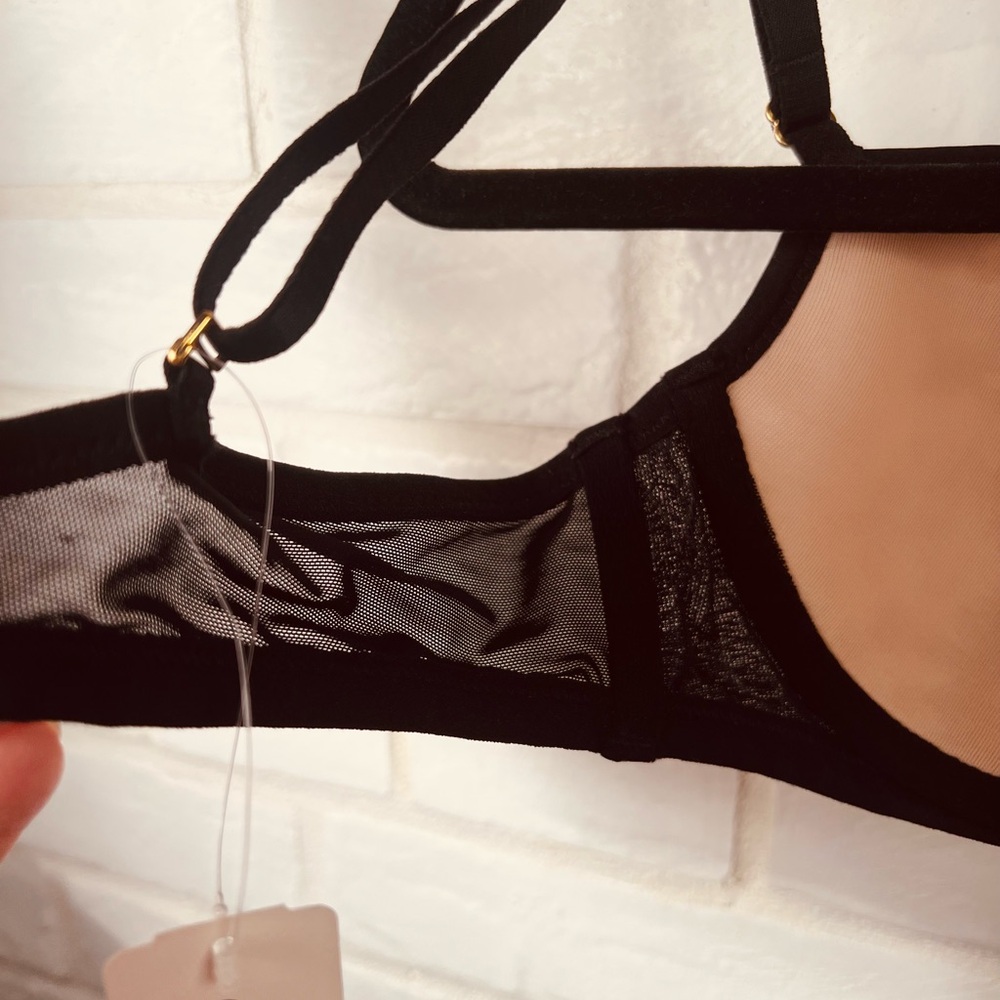 NWT Soma Lightest Lift Lined Demi Underwire Lace Bra 34 C Black #0668 - Picture 8 of 13